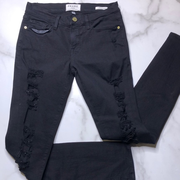 FRAME Le Skinny de Jeanne Le Color Ripped - Picture 2 of 7